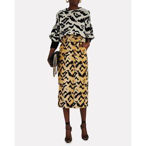 NWT Ulla Johnson Sonia animal print midi skirt